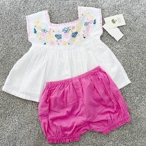 Tucker + Tate Summer Pineapple Floral Embroidered Set